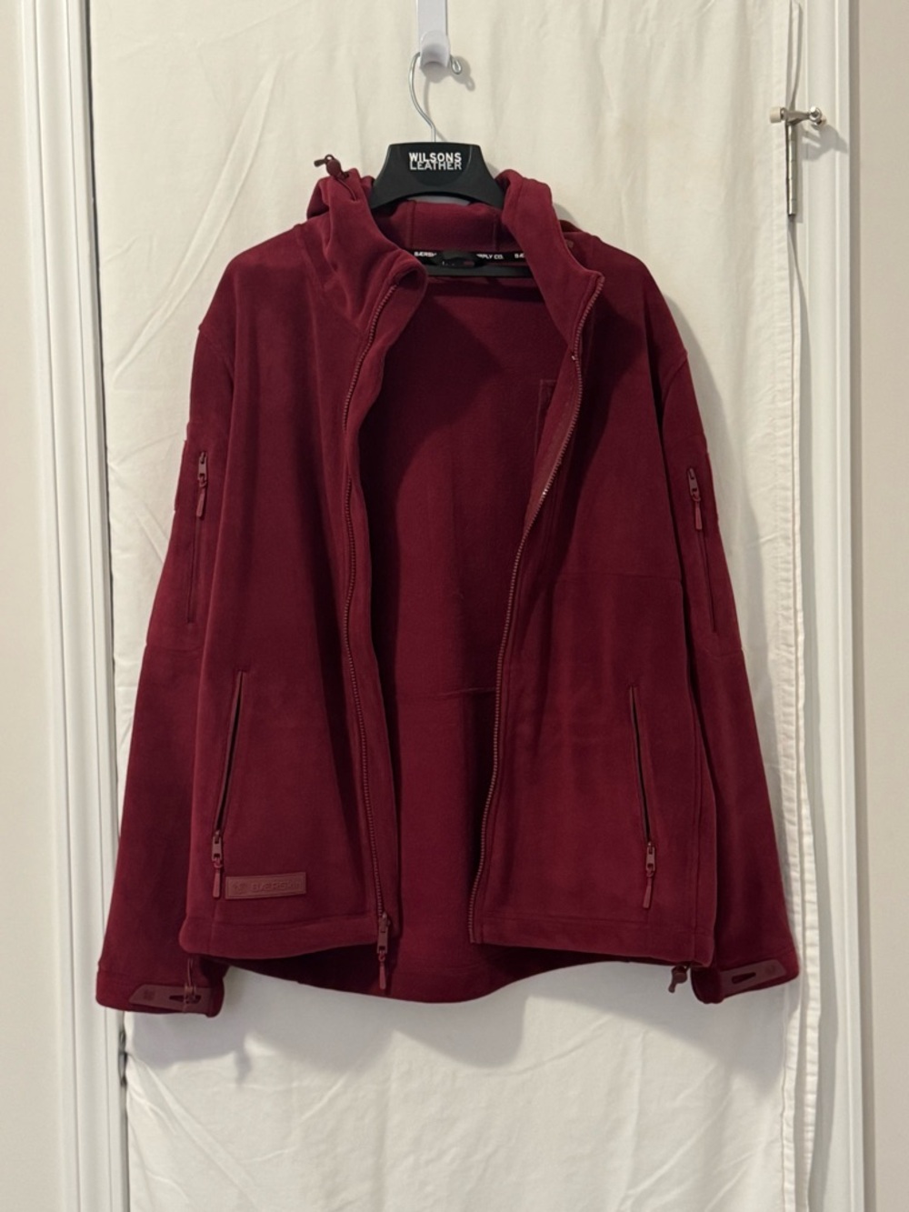 Wilsons Leather Men's Performance Jacket in Deep Burgundy